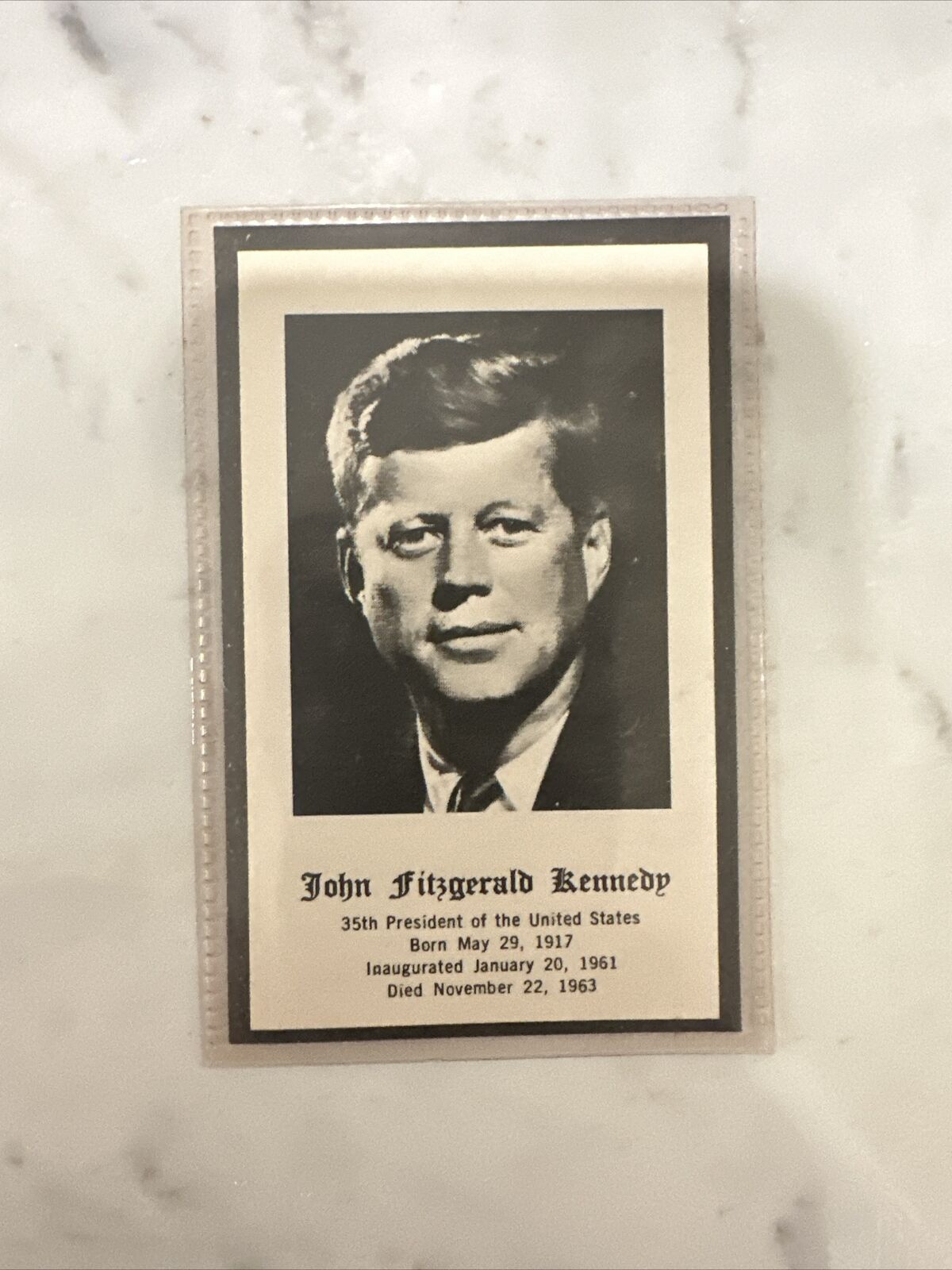 Vintage President John Fitzgerald Kennedy JFK Funeral Prayer Card 