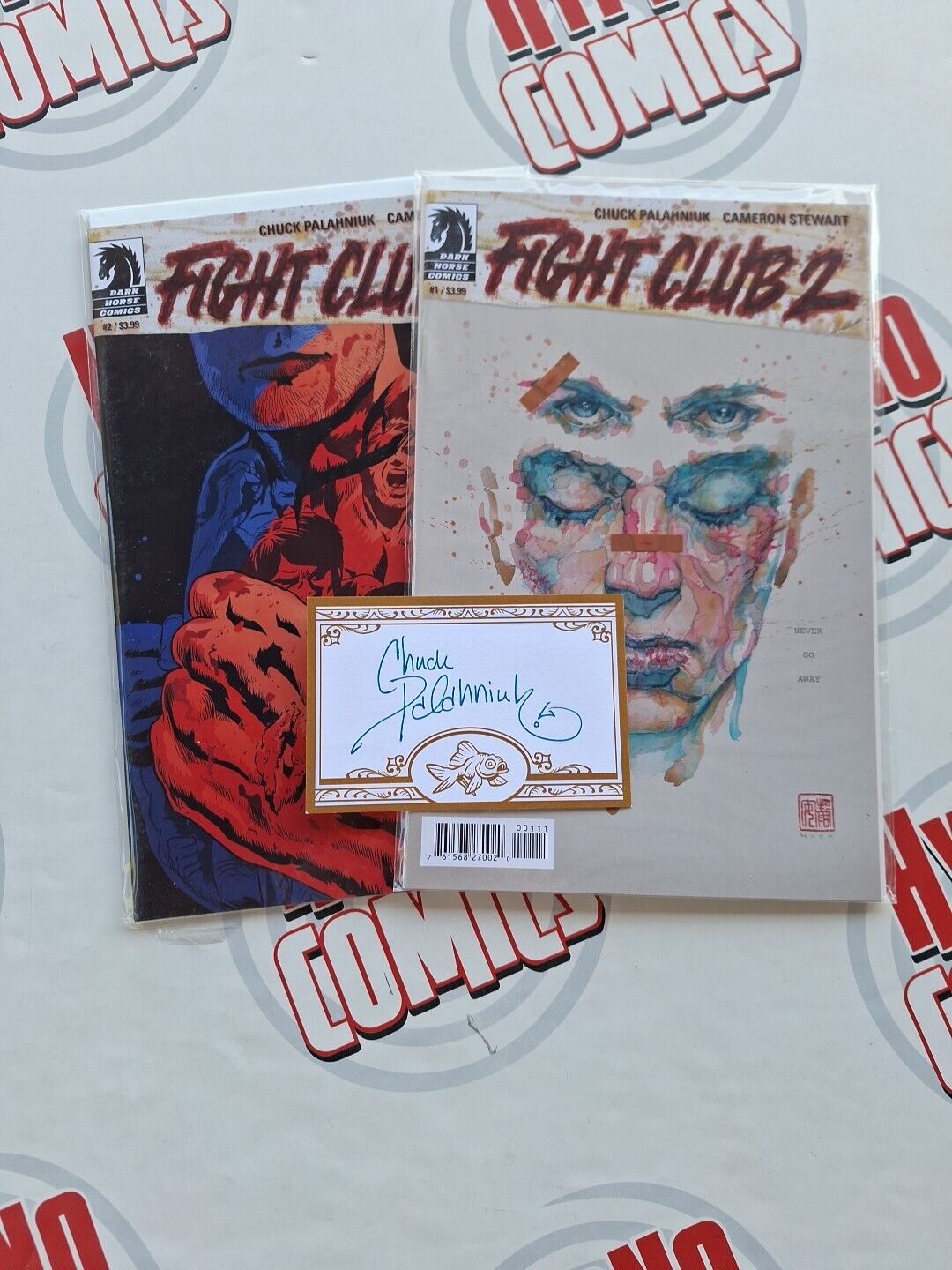 Fight Club 2 #1,2 Signed Chuck Palahniuk Bookplate Dark Horse Comics NM
