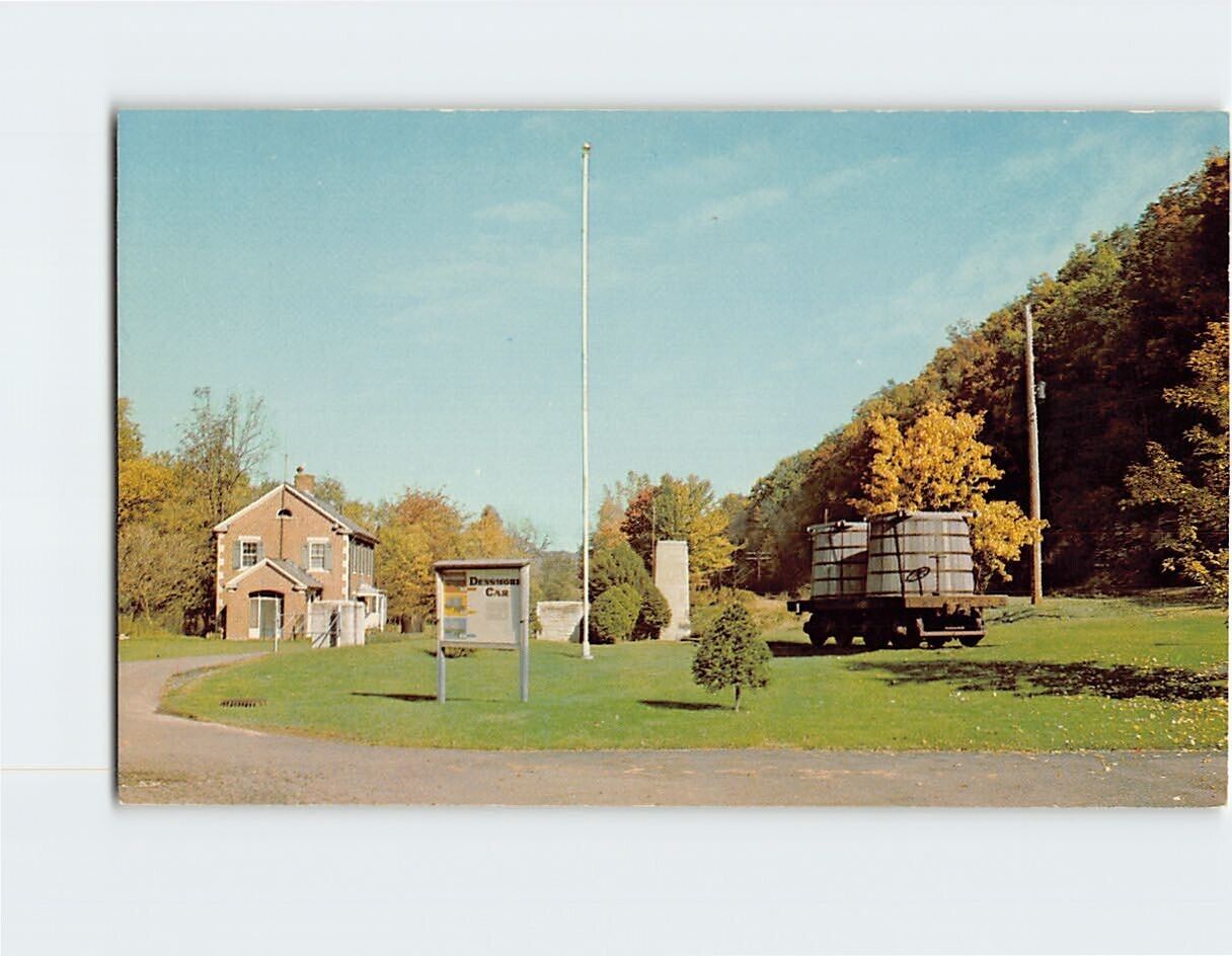 Postcard Densmore Cars Drake Well Park Titusville Pennsylvania USA