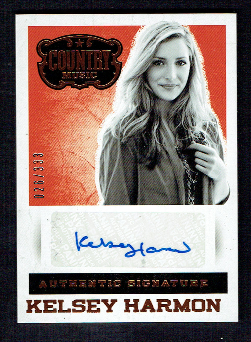 Kelsey Harmon signed autograph auto 2014 Panini Country Music Card S-KH 26/333