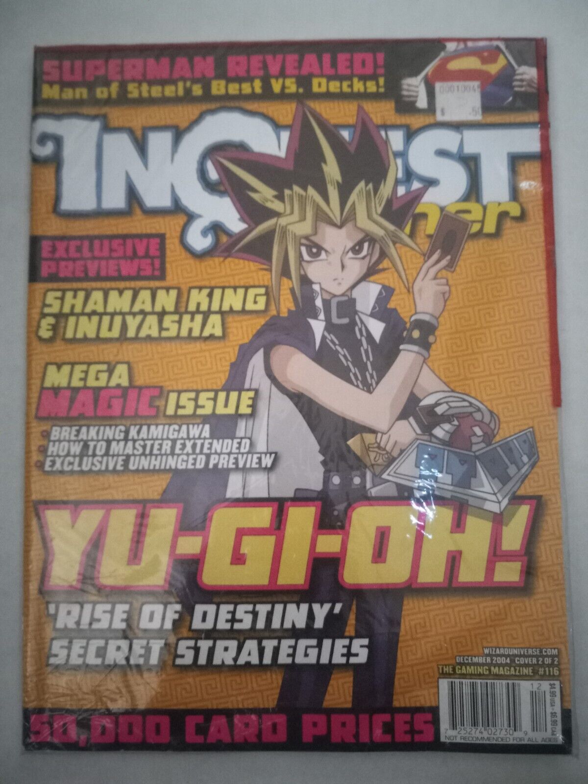 Inquest Gamer Magazine #116 Shaman King Superman Yu-Gi-Oh December 2004 NIP