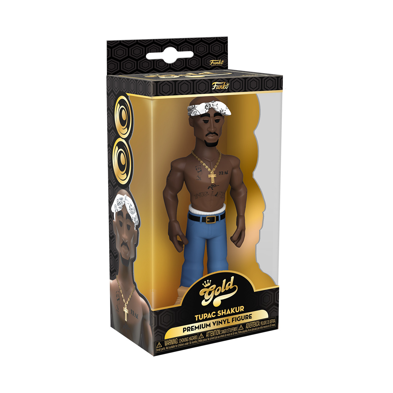 Funko POP Gold Tupac Shakur Rapper Hip Hop Music Premium Vinyl Figure 56720