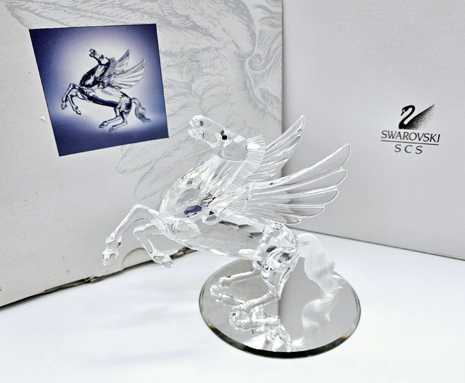 Swarovski Pegasus Crystal Figurine 1998 Fabulous Creatures 216327 in Box COA 
