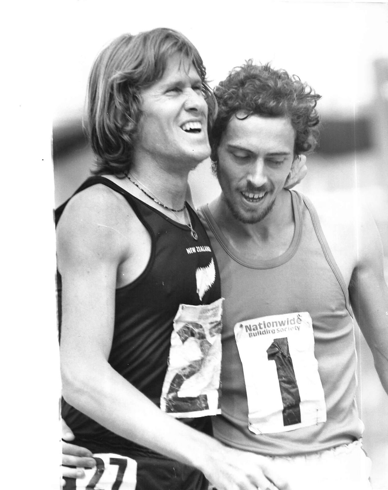 1976 Press Photo JOHN WALKER New Zealand STEVE OVETT 800 Meters AAA Championship