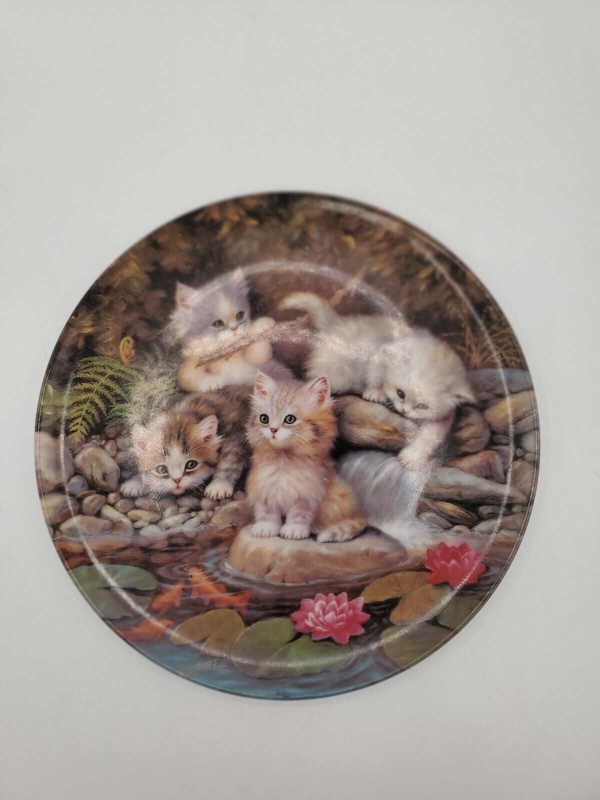 Kahla Germany By the Lily Pond Kitten Expedition Collector Plate 7.75\