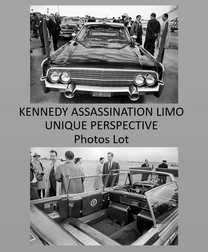 Unique John F Kennedy Dallas Limousine PHOTO Lot Assassination,JFK 2 Limo PHOTOS