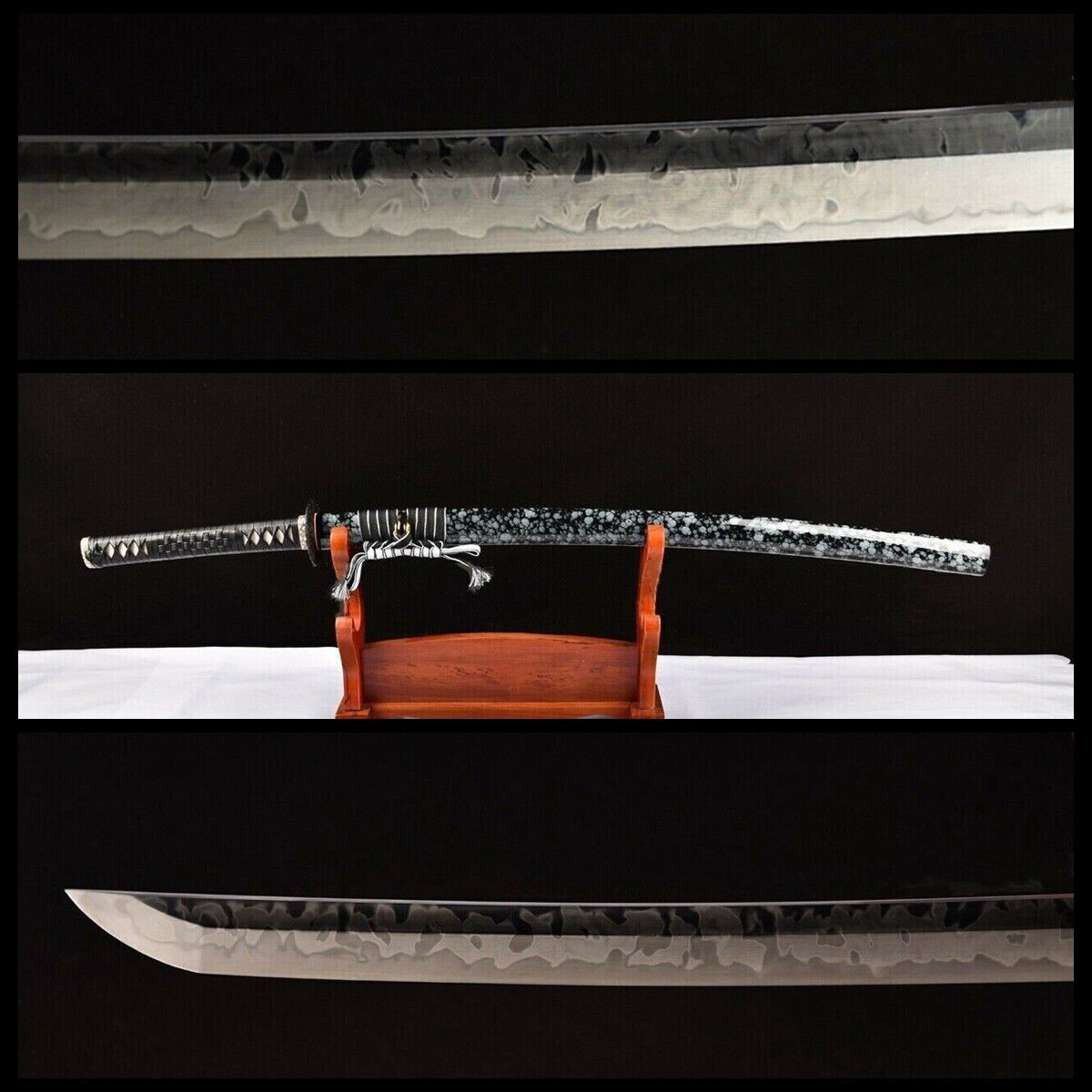 Top Hitatsura(皆烧) Hamon L6 Steel  Clay Tempered  Japanese Katana Samurai Sword