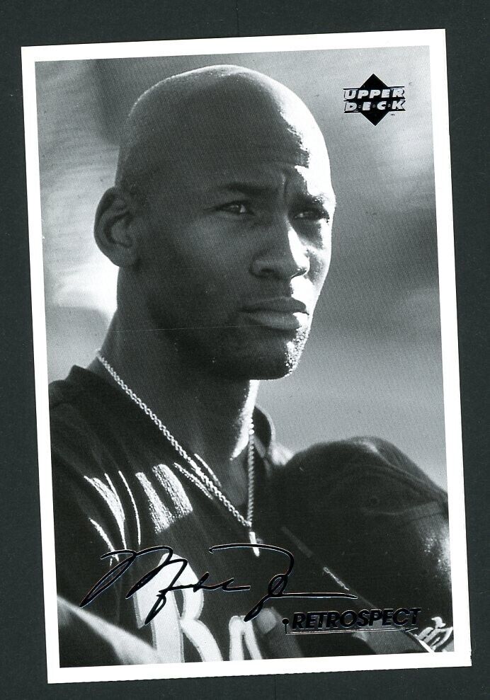 Michael Jordan Upper Deck Retrospect 1998-99 Postcard 4x6 Post Card Hof MJR3