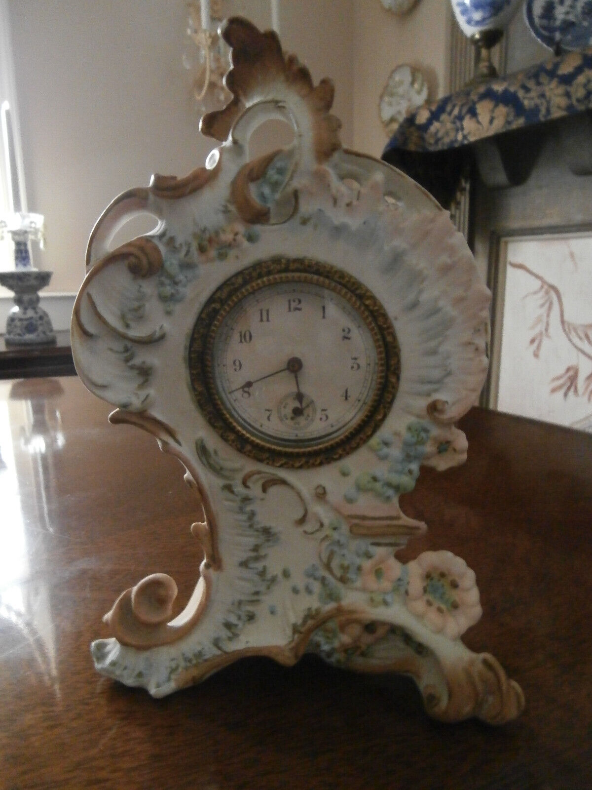 Antique Bisque Non-Working Bedroom Clock