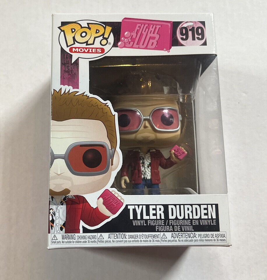 Funko Pop Tyler Durden 919 Fight Club Vinyl Figure Brad Pitt David Fincher Toy
