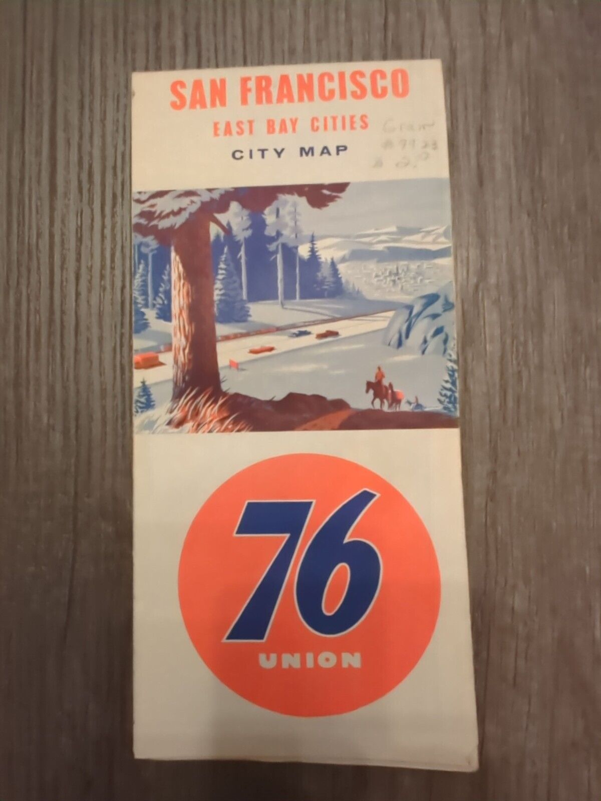 San Francisco & East Bay Cities Road Map Courtesy of Union 76 1960's