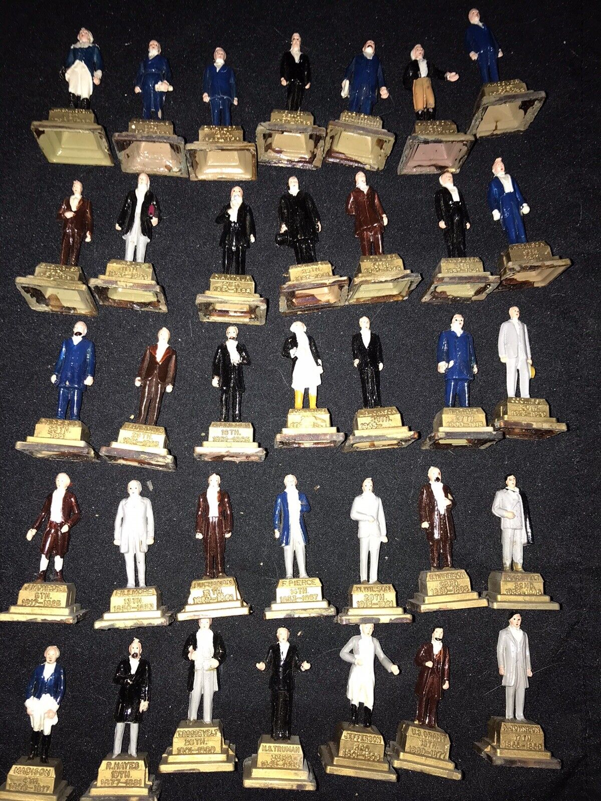 JJ Hong Kong Miniature President Statues Figures Vintage  lot of 35 1960s