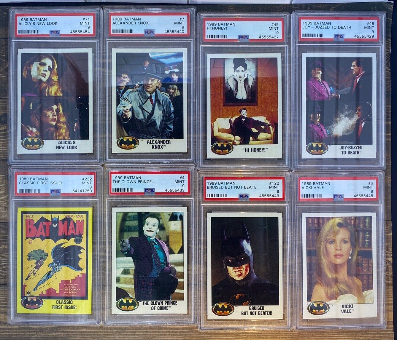 1989 Batman PSA9 Graded Card Lot