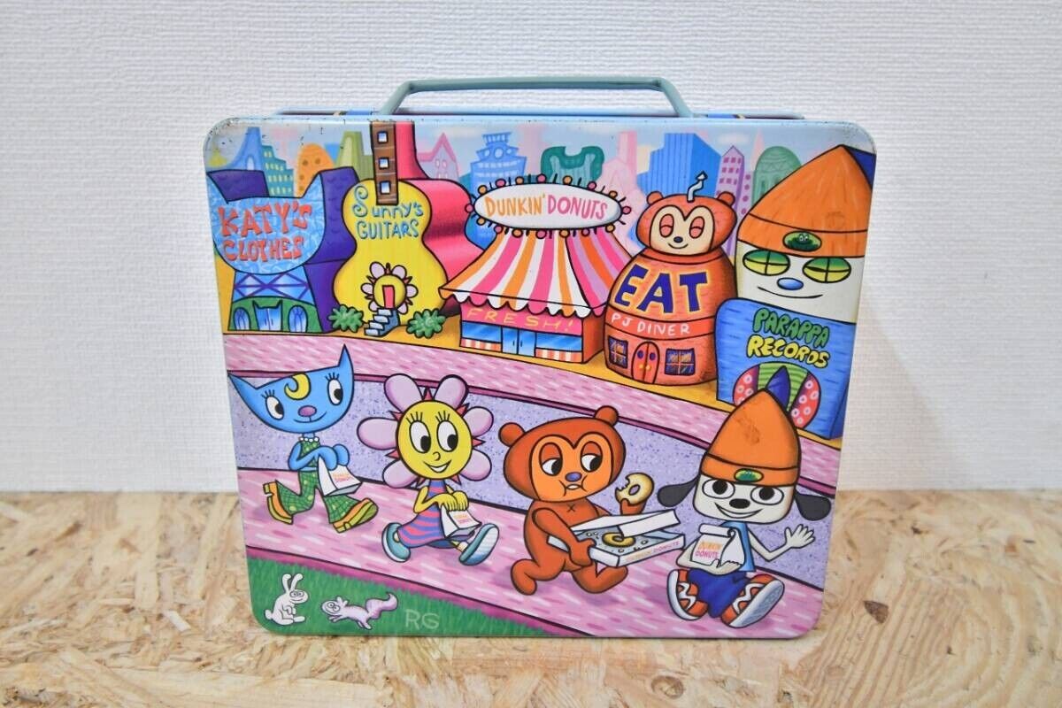PaRappa the Rapper × Dunkin\' Donuts  tin Box can case from Japan