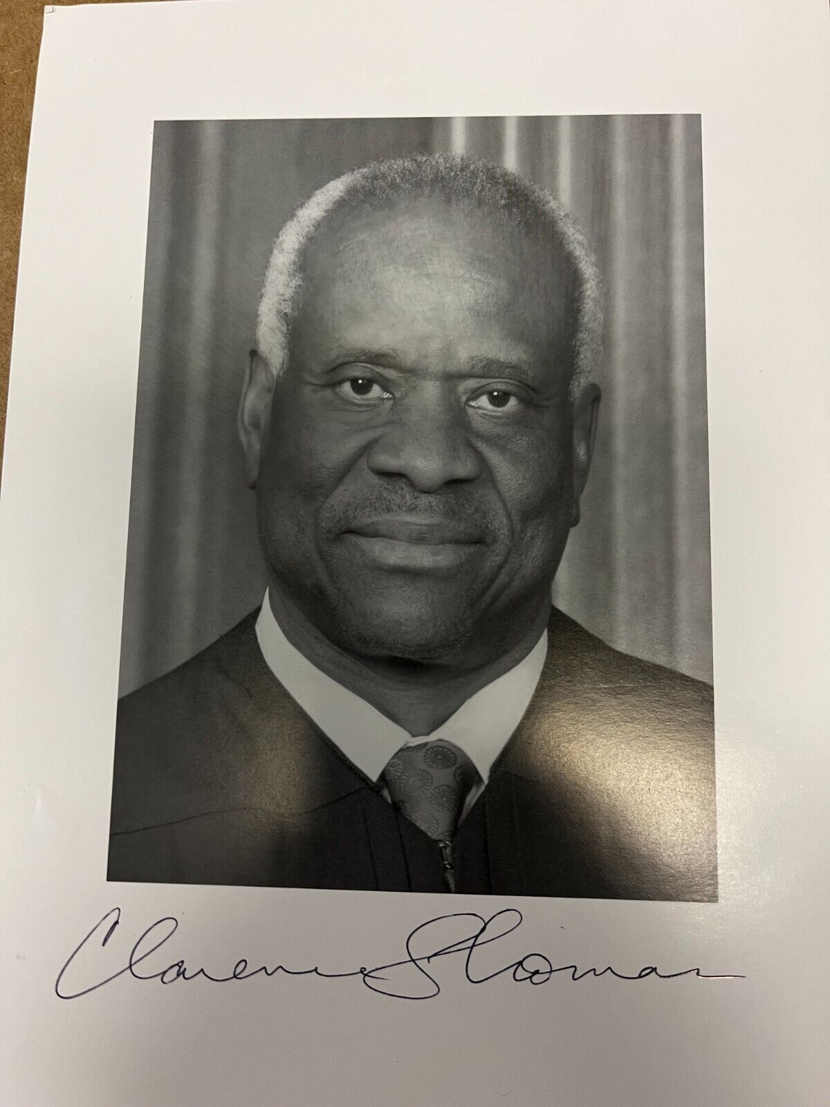 Supreme Court Justice Clarence Thomas Signed Photo