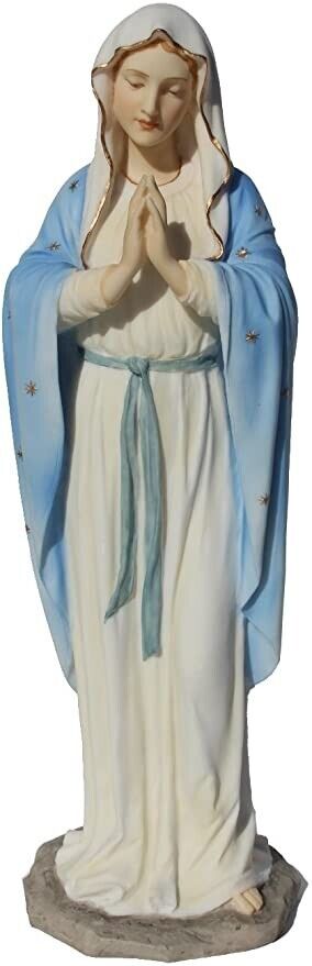 Light Color Polystone Blessed Virgin Mary Centerpiece Statue