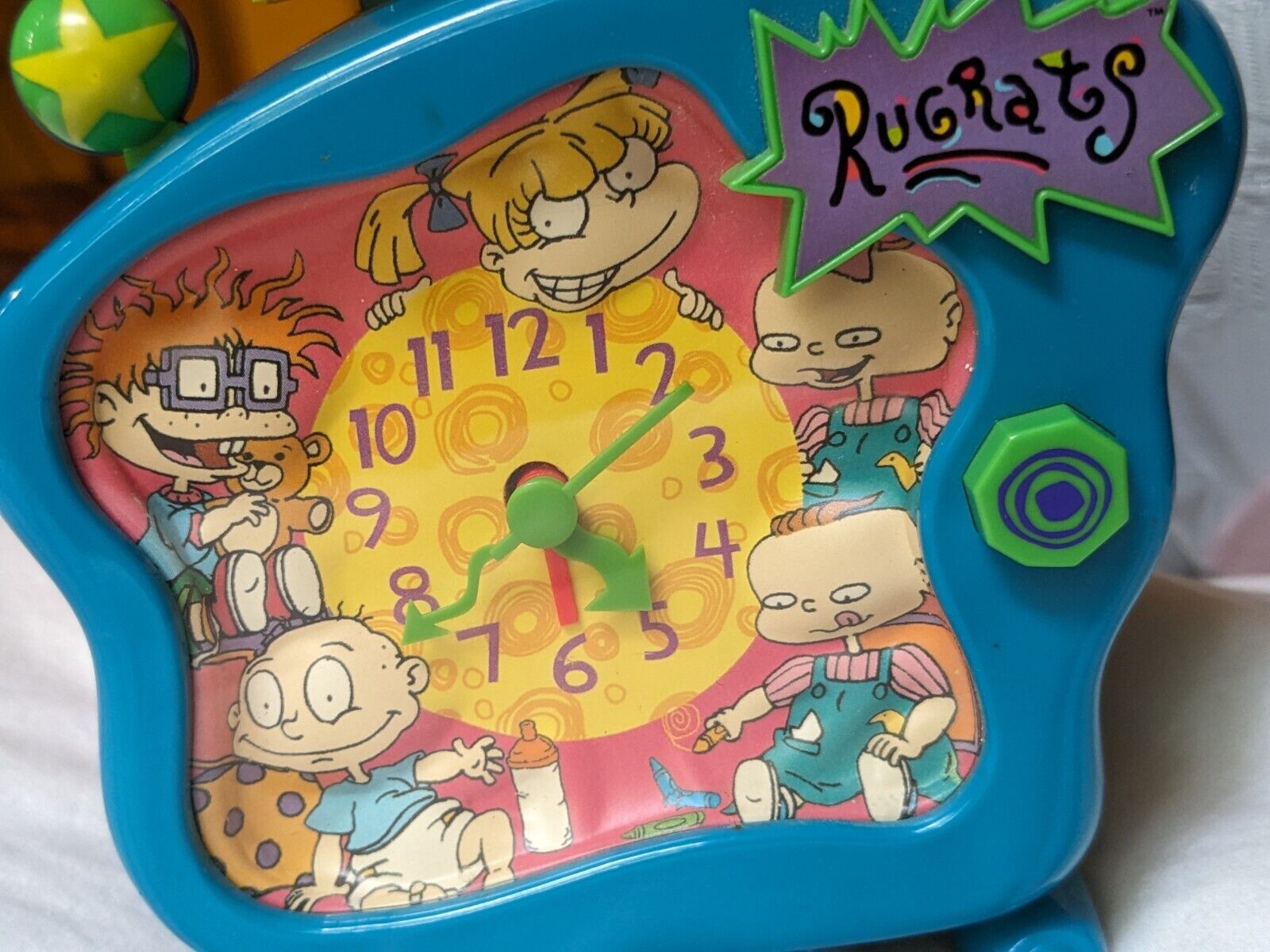 Still Working Vintage 1998 Nickelodeon Rugrats Talking Alarm Clock