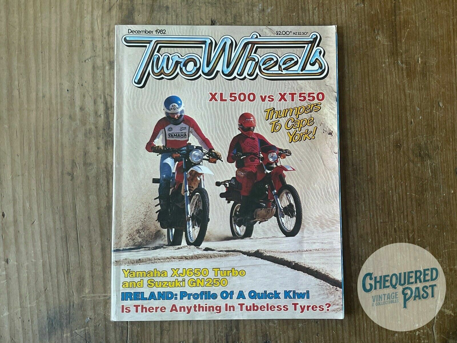 Vintage Dec 1982 TWO WHEELS Magazine Motorcycle XL500 vs. XT550 XJ650 Turbo