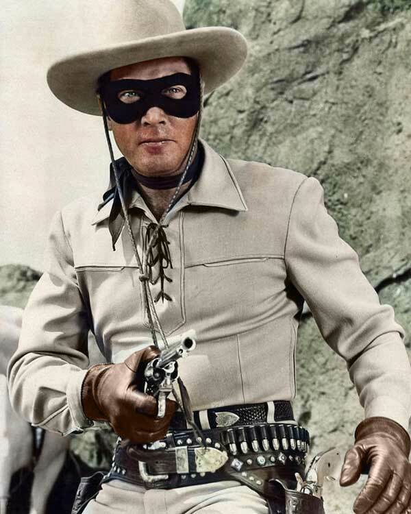 Clayton Moore The Lone Ranger 8x10 RARE COLOR Photo 600