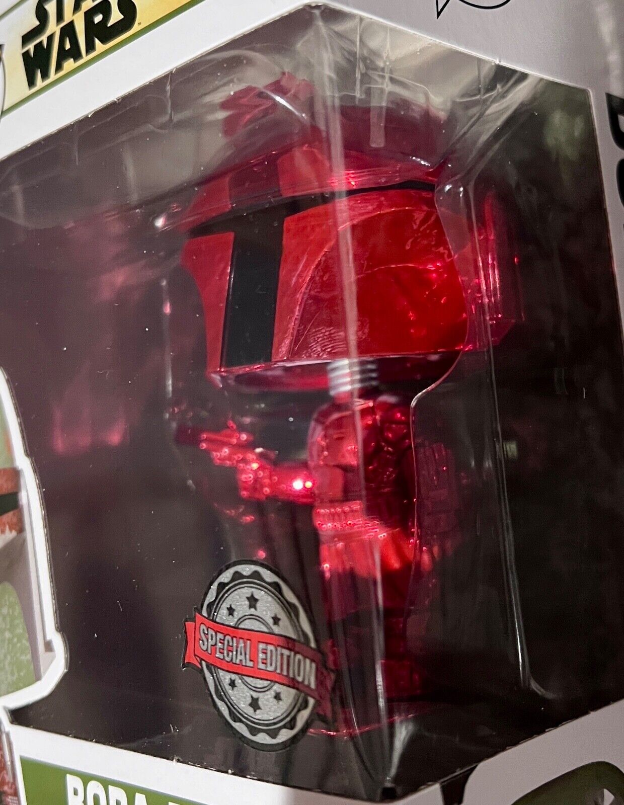 FUNKO • Star Wars • BOBA FETT  • Special Edition Red Chrome • w/Pro • Ships Free