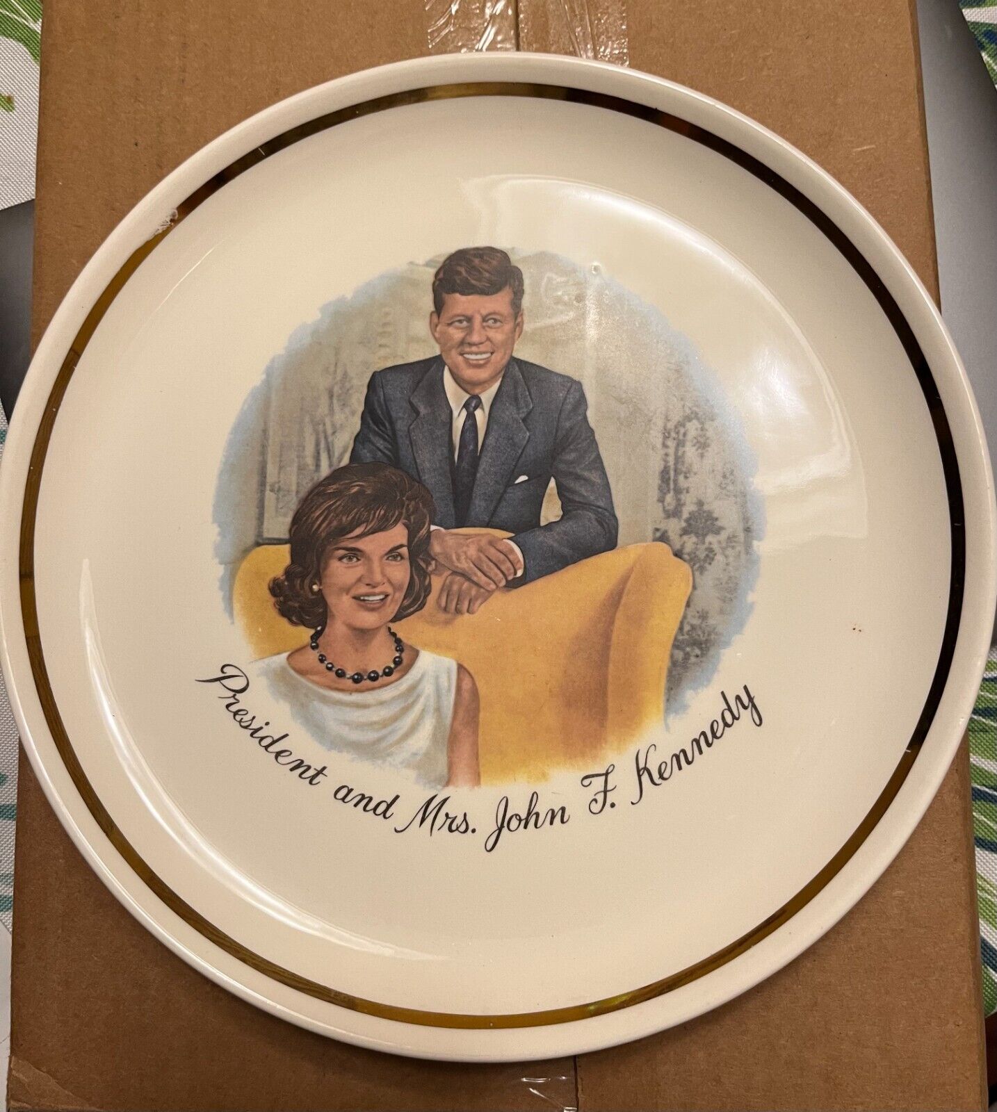 PresidentJFK John F Kennedy&JackieCollectiblePlate 9\