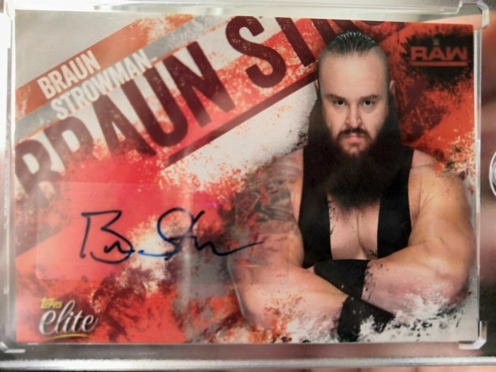 Braun Strowman Dedicated Card WWE Topps Elite Authentic Autograph
