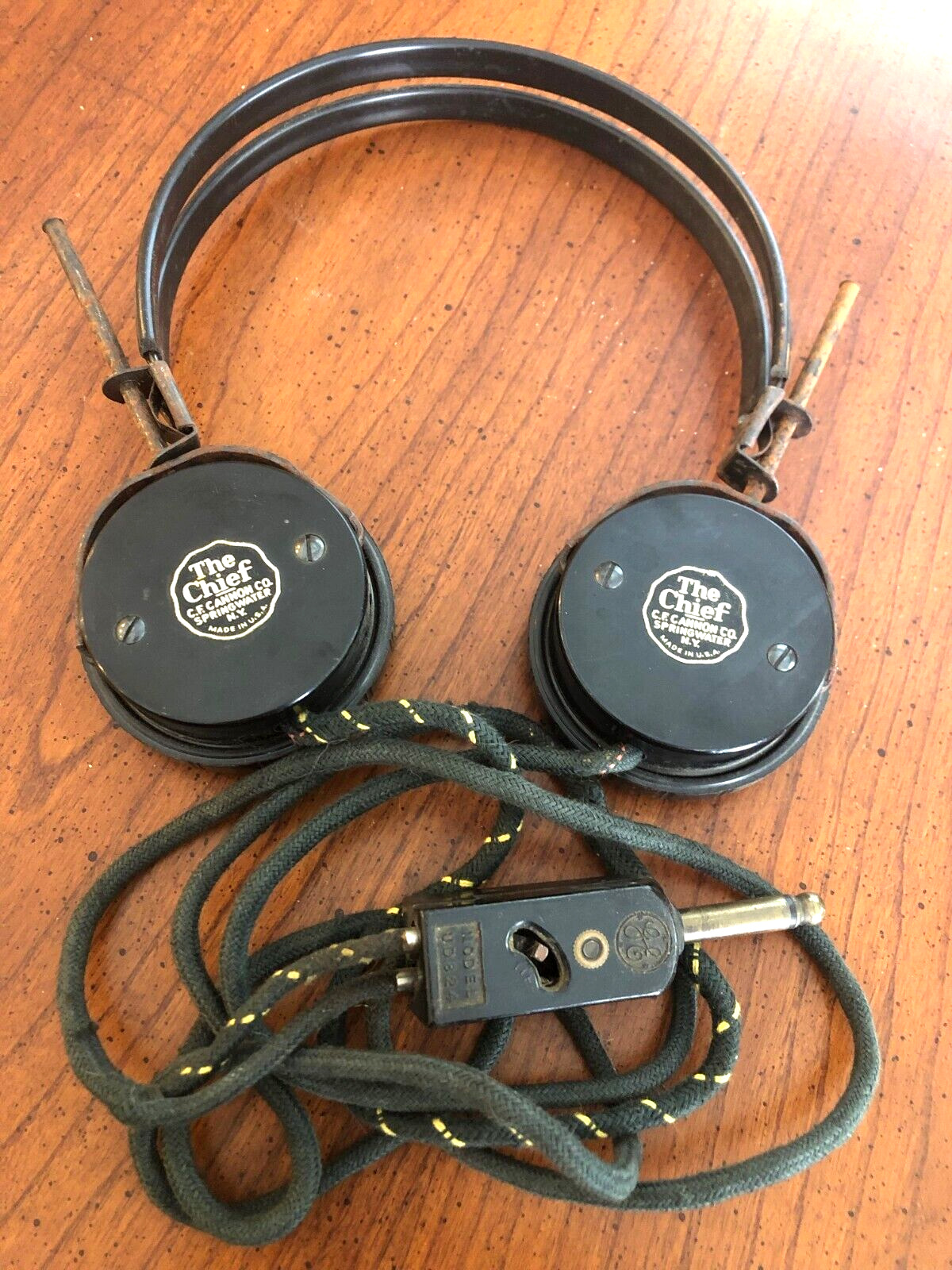 Vintage 1940\'s C.F.  Cannon The Chief Headphones- Shortwave Ham Radio