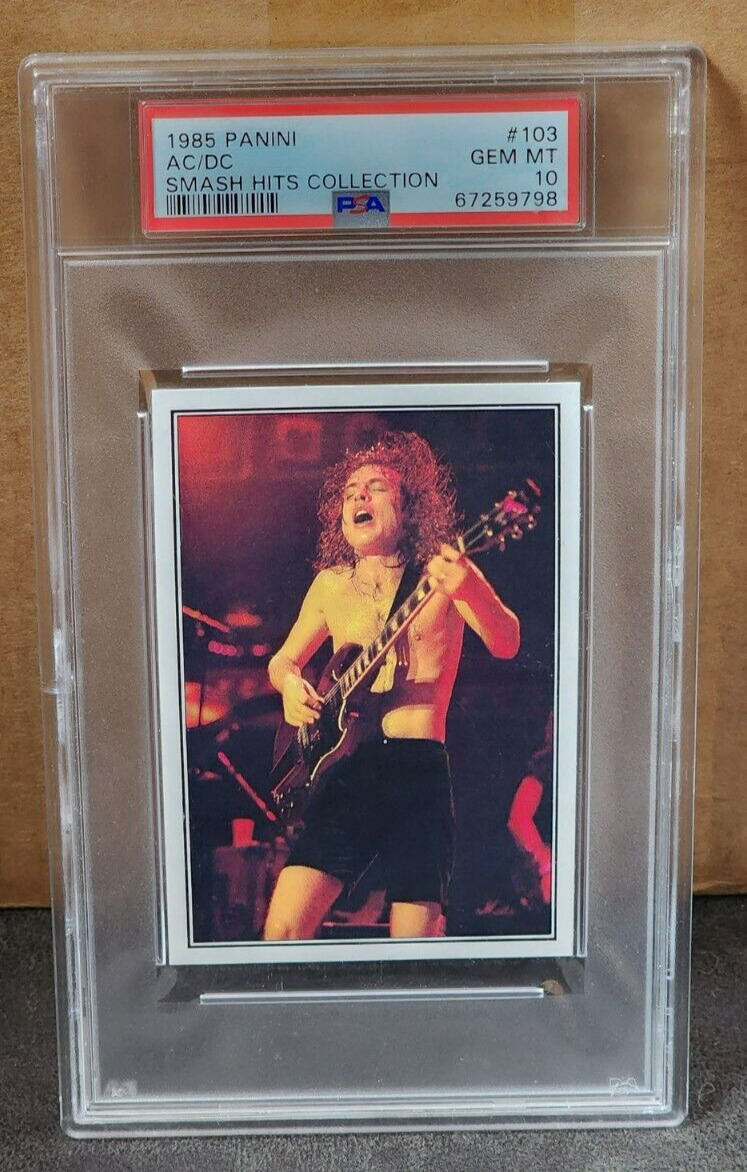 1985 Panini AC/DC Smash Hits Collection PSA GEM MT 10 POP 1