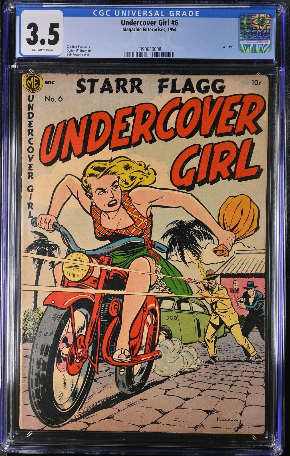Undercover Girl #6 CGC VG- 3.5 Off White Secret of the Statue Bob Powell Cover