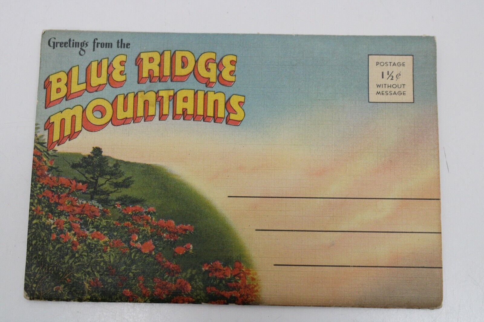 Vintage Blue Ridge Mountains Postcard Souvenir Folder A133
