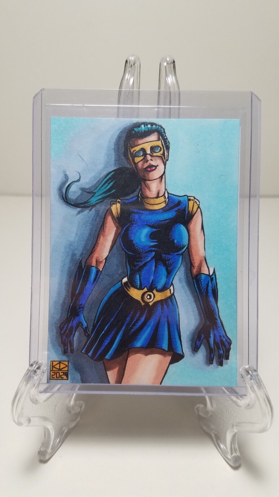 ACEO PSC Original Sketch Card Signed COA Sexy Pinup Nightshade Comic Character