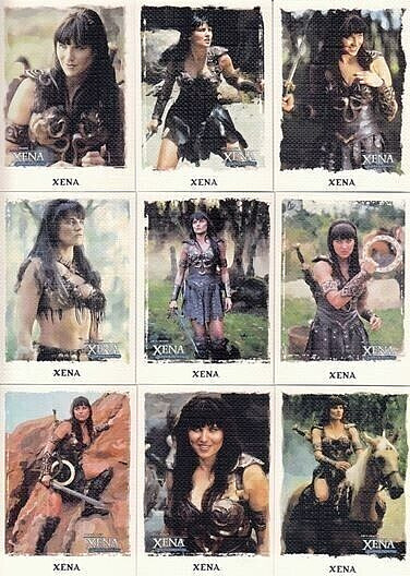 Xena Art&Images complete 63 card base set+P1 Promo~Canvas Cards~Lucy Lawless+ROC