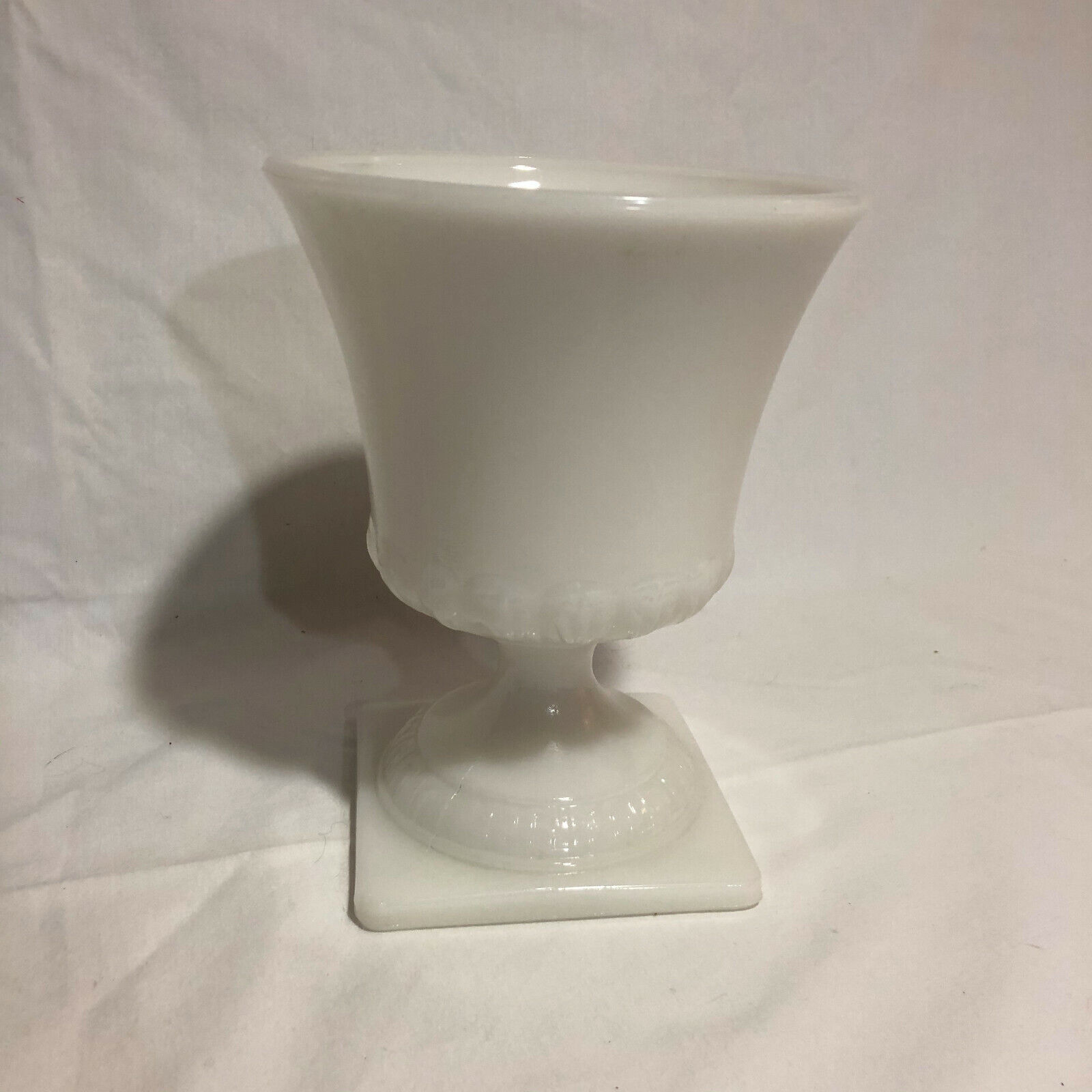 Vintage E.O. Brody Milk Glass Pedestal Planter MJ-43