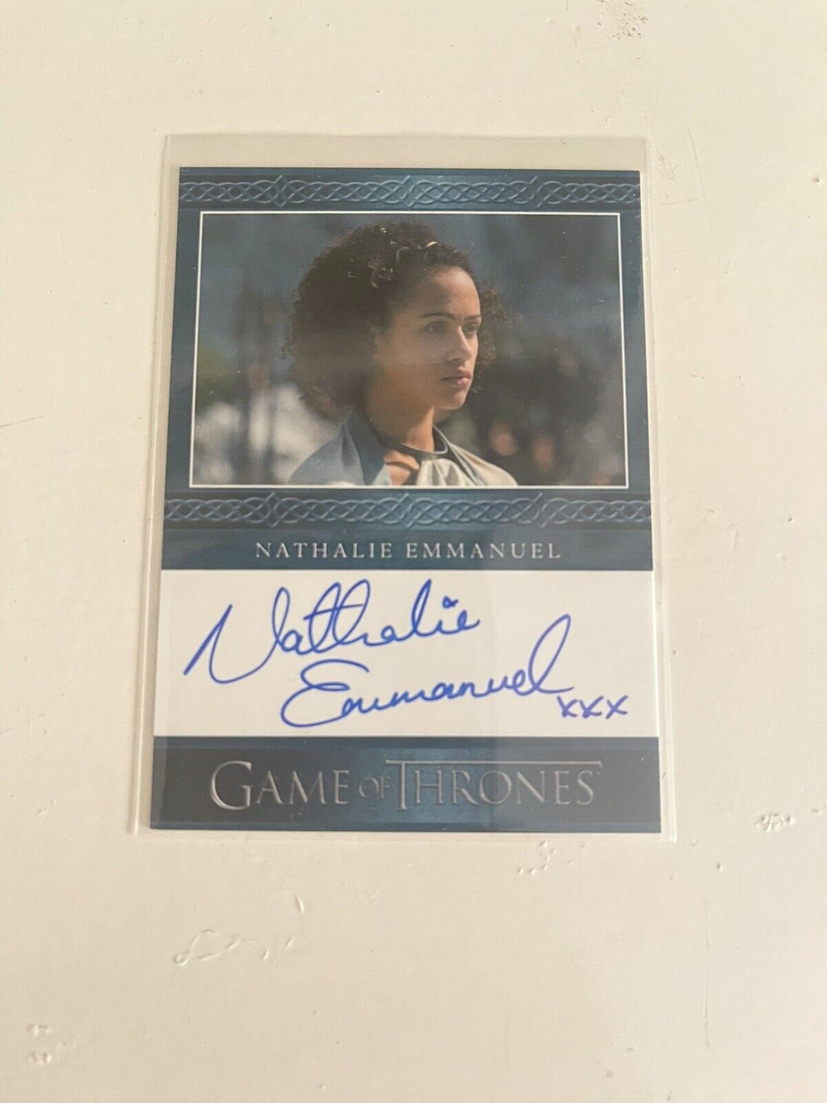 Game of Thrones Nathalie Emmanuel Autograph Card - Blue Border Season 4