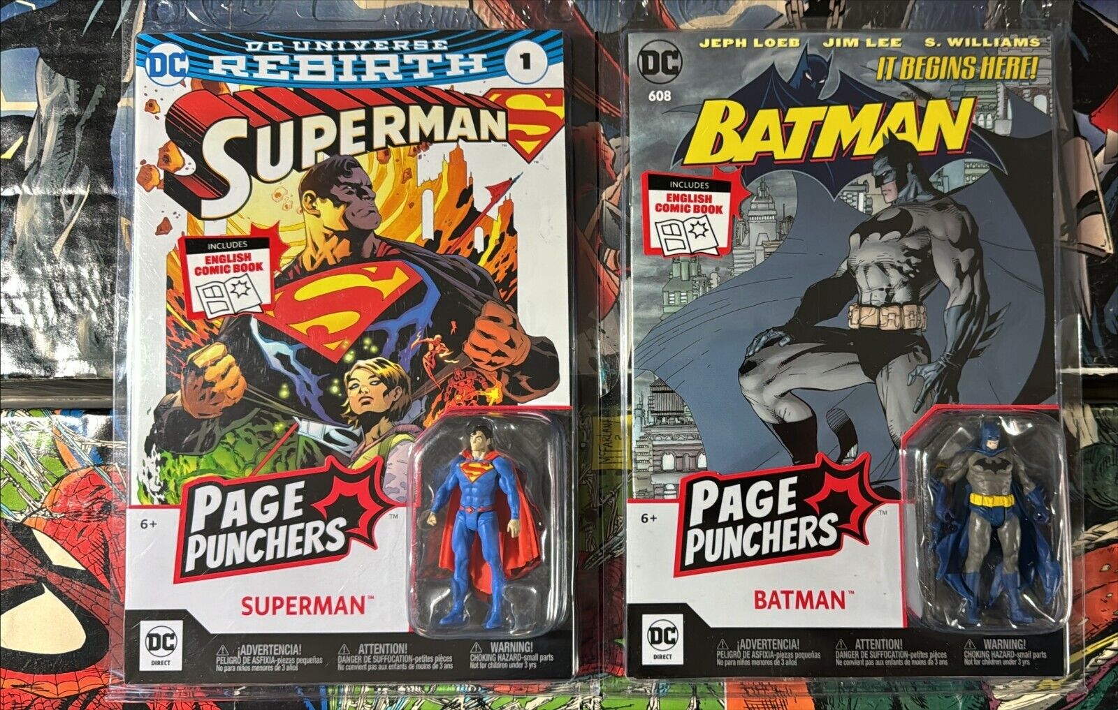 McFarlane Toys DC Page Punchers Batman 608 And Superman DC Rebirth 3 Inch Figure