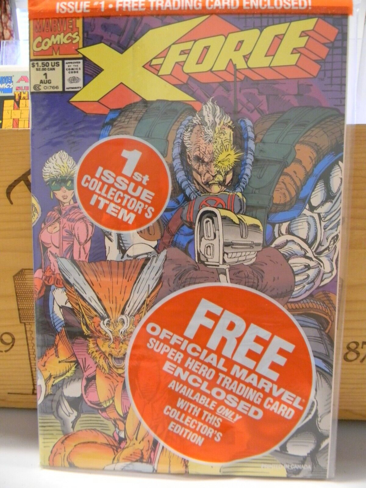 Error cover  1991 X-Force #1 factory sealed with Shatterstar  Amazing BONUS 