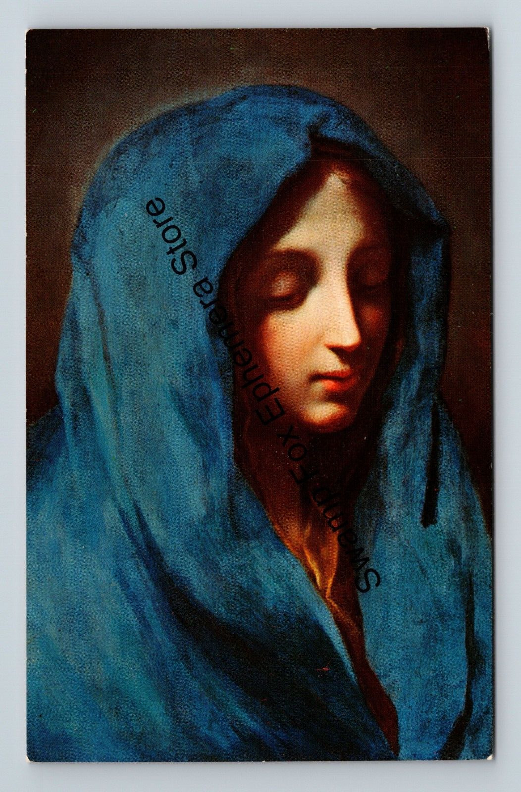 Postcard The Blue Madonna Carlo Dolci Florentine 1616-1686 Museum Art Florida