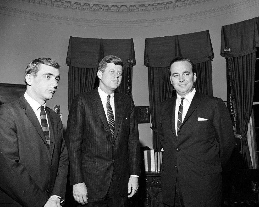 President John F. Kennedy with businessman Rupert Murdoch New 8x10 Photo