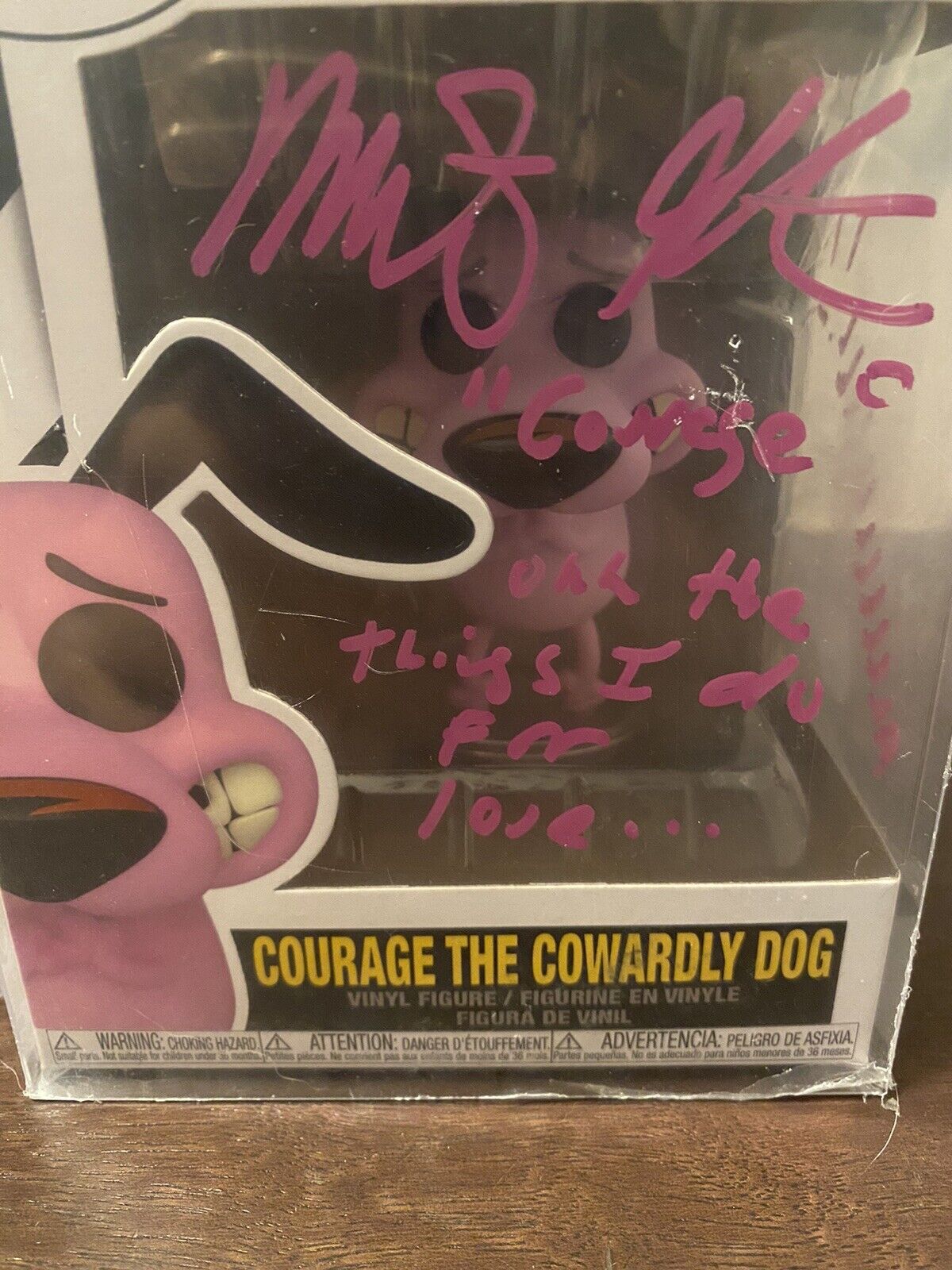 funko pop autographed Courage The Cowardly Dog Jsa Authentic Marty Grabstein