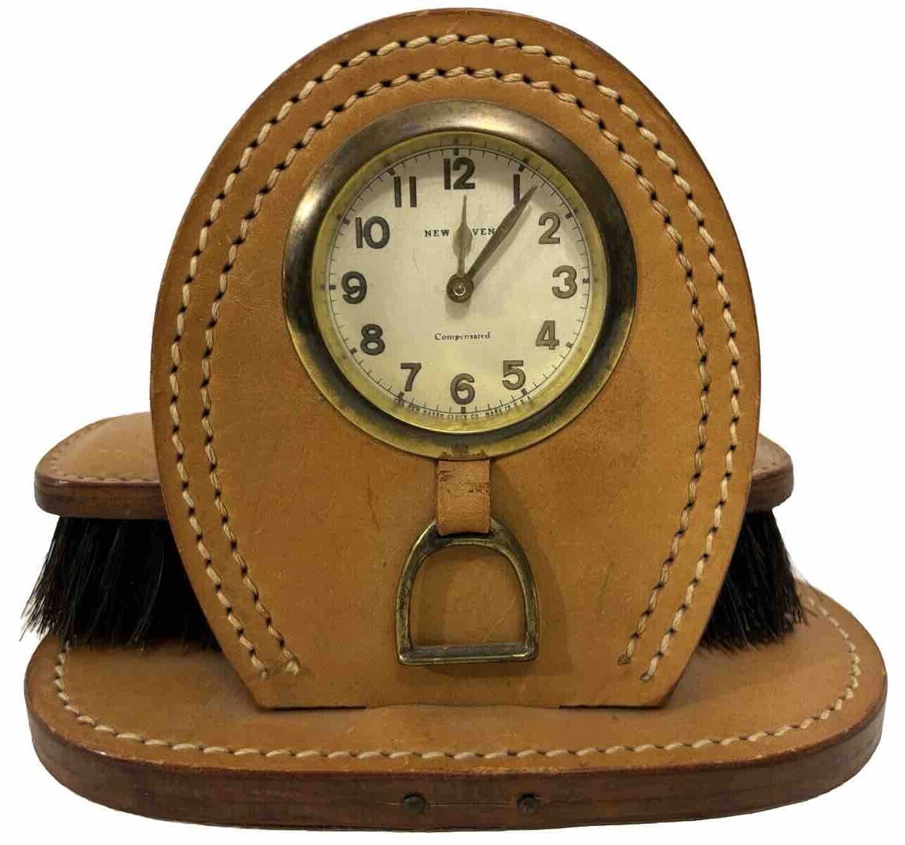 Vintage 1930’s Horse Shoe Novelty Clock New Haven Horse Brush