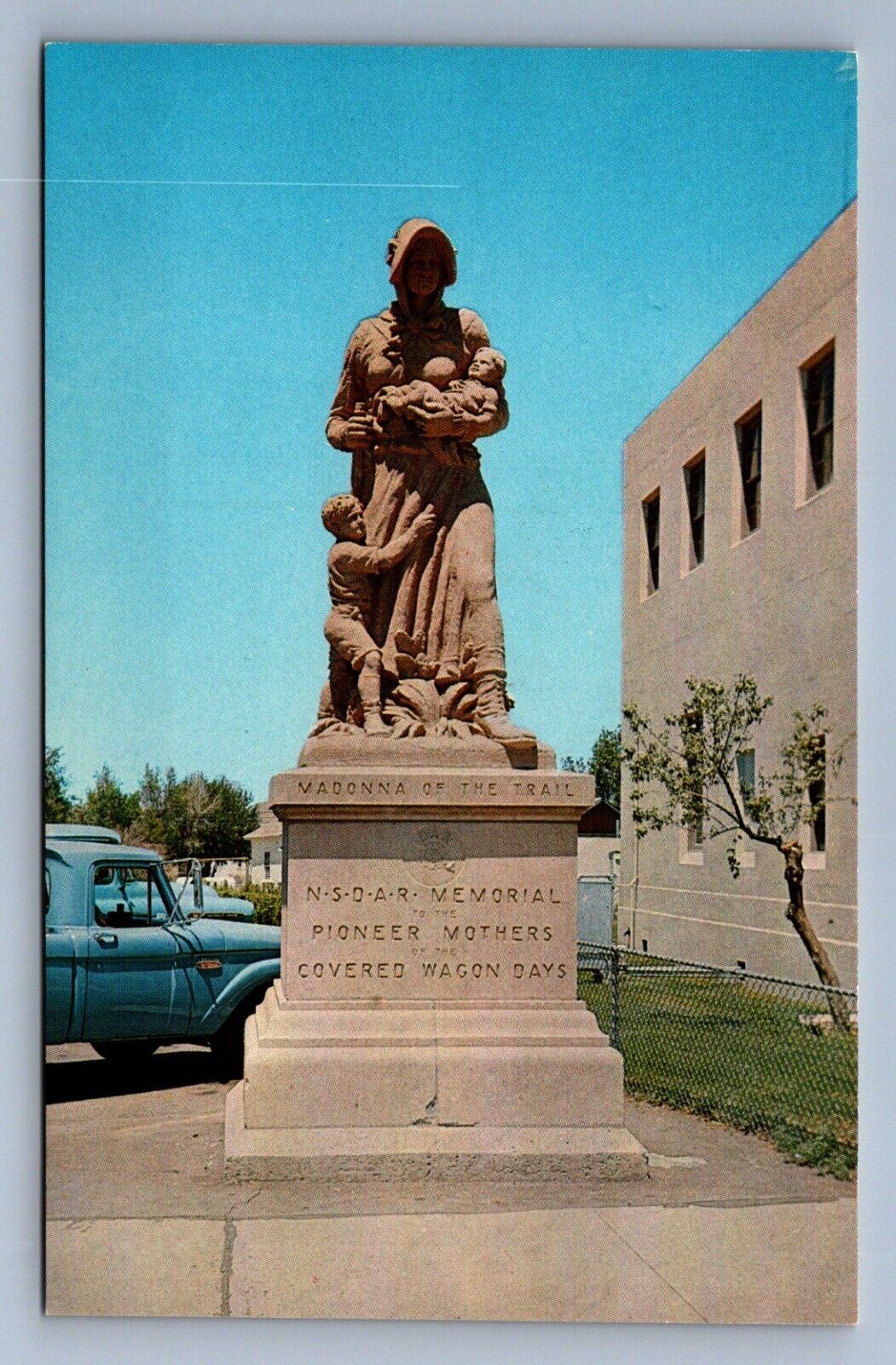 Postcard Vtg Arizona Madonna Of The Trail Springerville Landmark