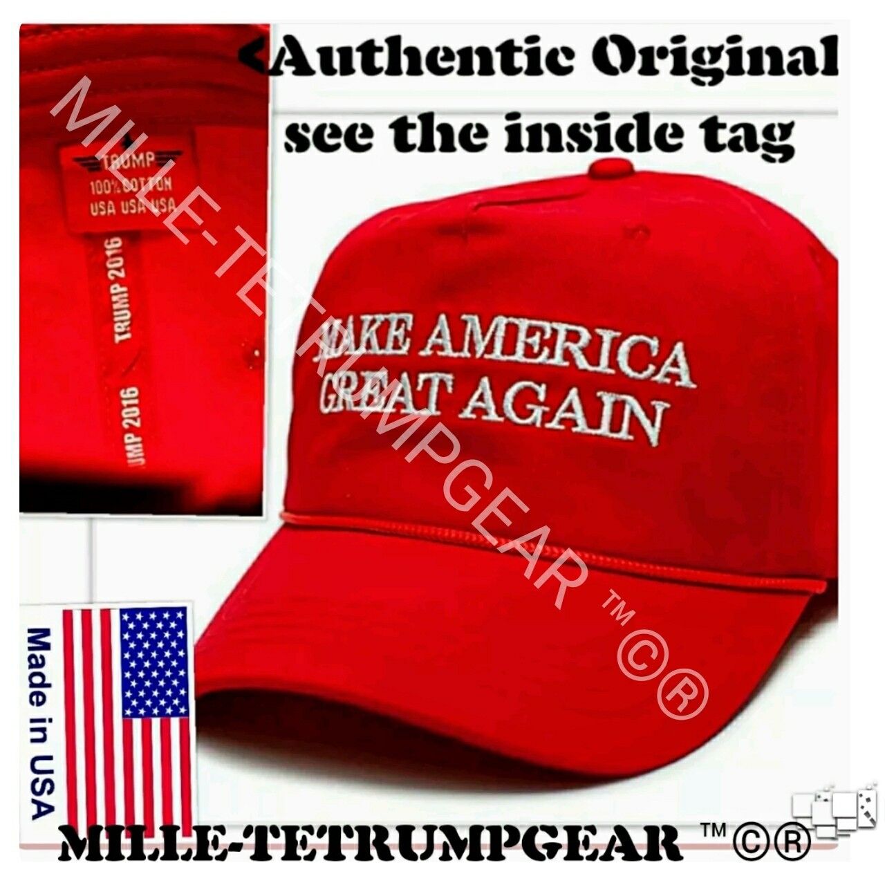 Donald Trump AUTHENTIC Make America Great Again rope hat OFFICIAL cap 