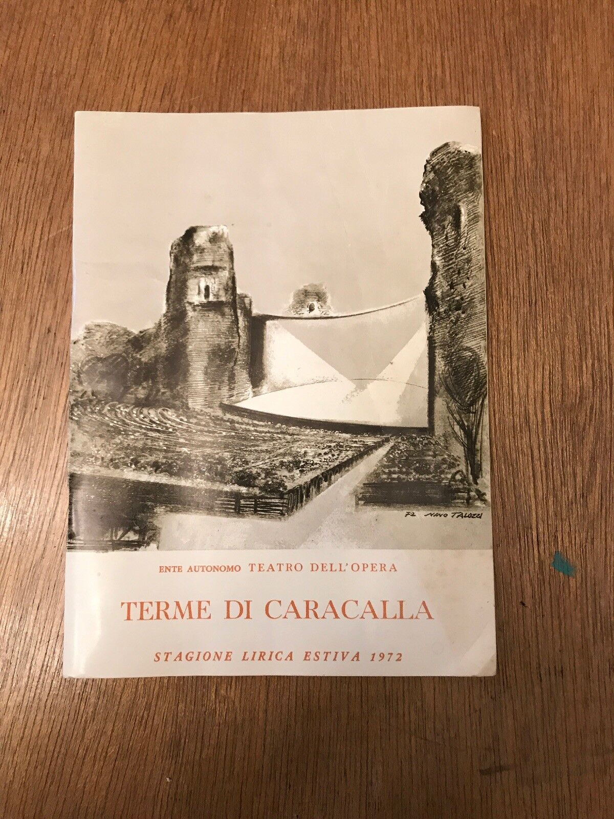 Terme Di Caracalla Roma Rome Vintage Opera Program 1972 Teatro Dell\'Opera Pan Am