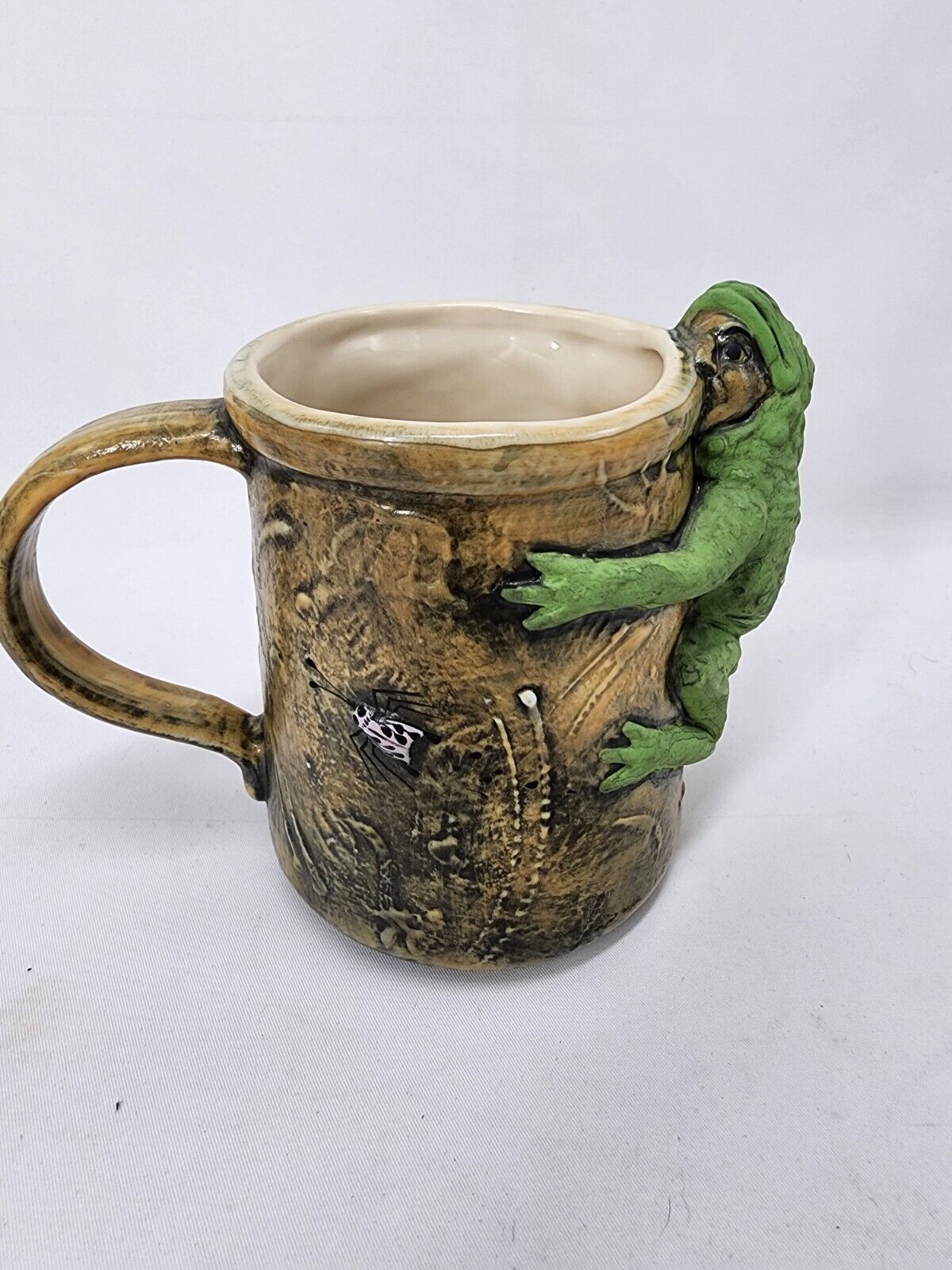 Rare Tom Hatton Nature Rules Frogman Coffee Mug 1996 Sci Fi Shape-shifting 