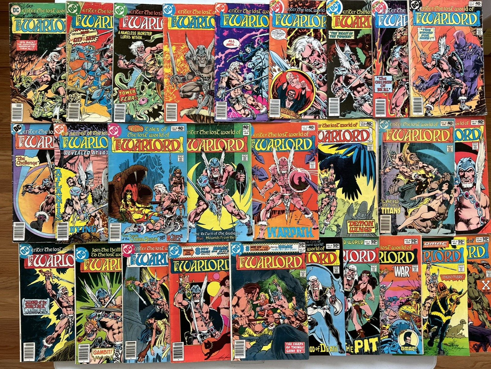 THE WARLORD Lot of 27 Iss #3-46* 4 Keys 1976-1981 - Acceptable Condition