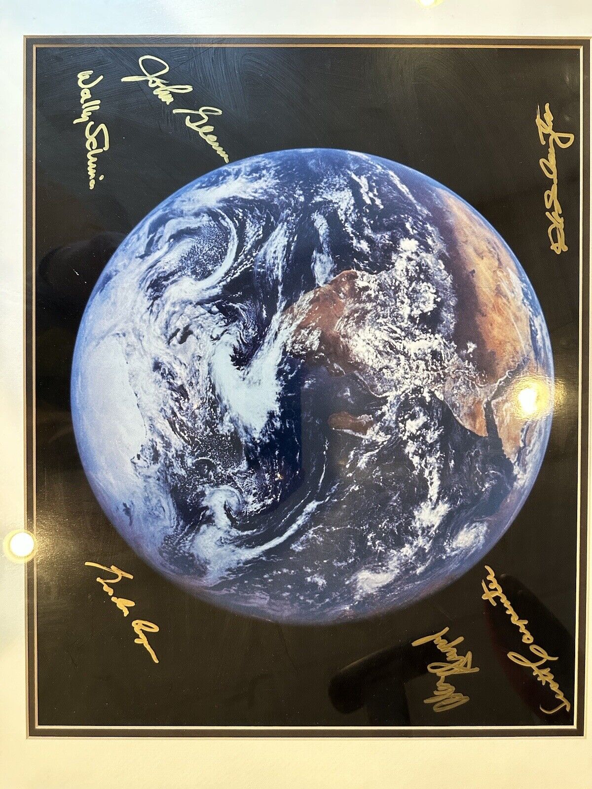 Astronaut Signed NASA Photo John Glenn, Alan Shepard, Scott Carpenter, Wally S +