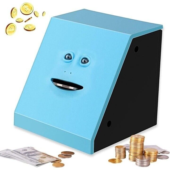 FaceBank Coin Eating Savings Money Box Piggy Bank for Kids Battery Operated