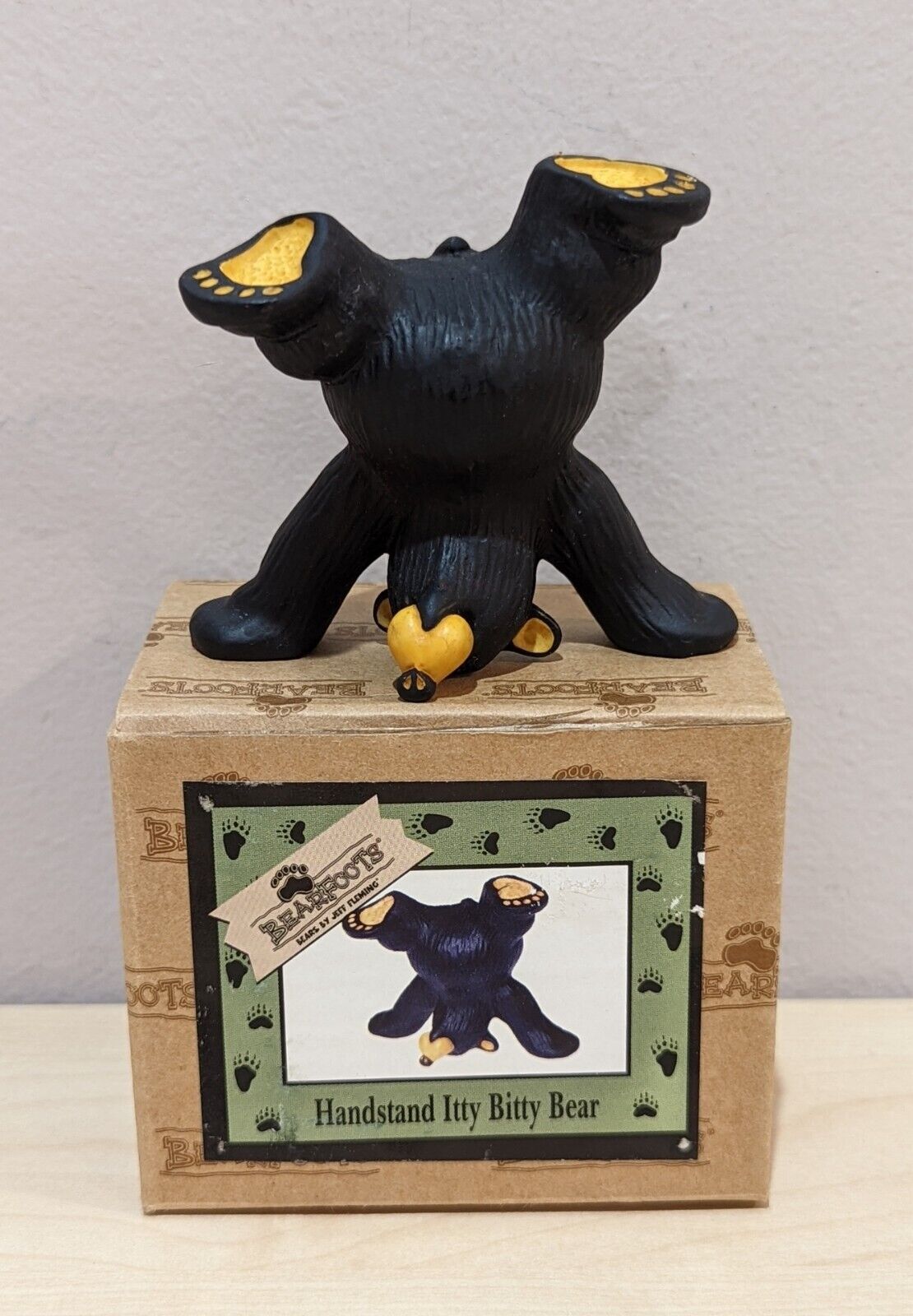 Bearfoots Handstand Itty Bitty Black Bear by Jeff Fleming rustic cabin decor