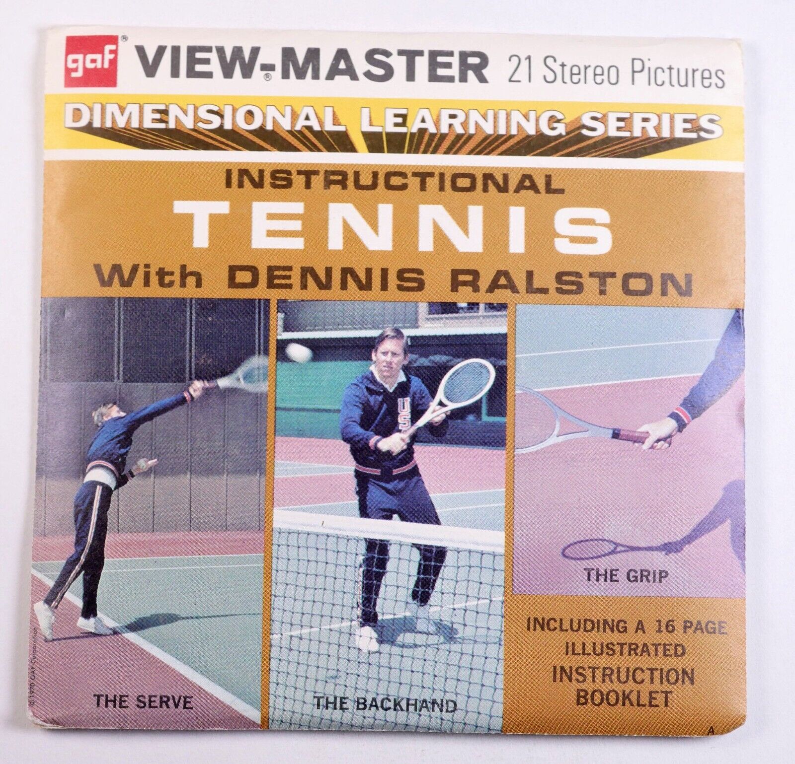 View-Master Instructional Tennis Dennis Ralston 3 reel packet/booklet B954