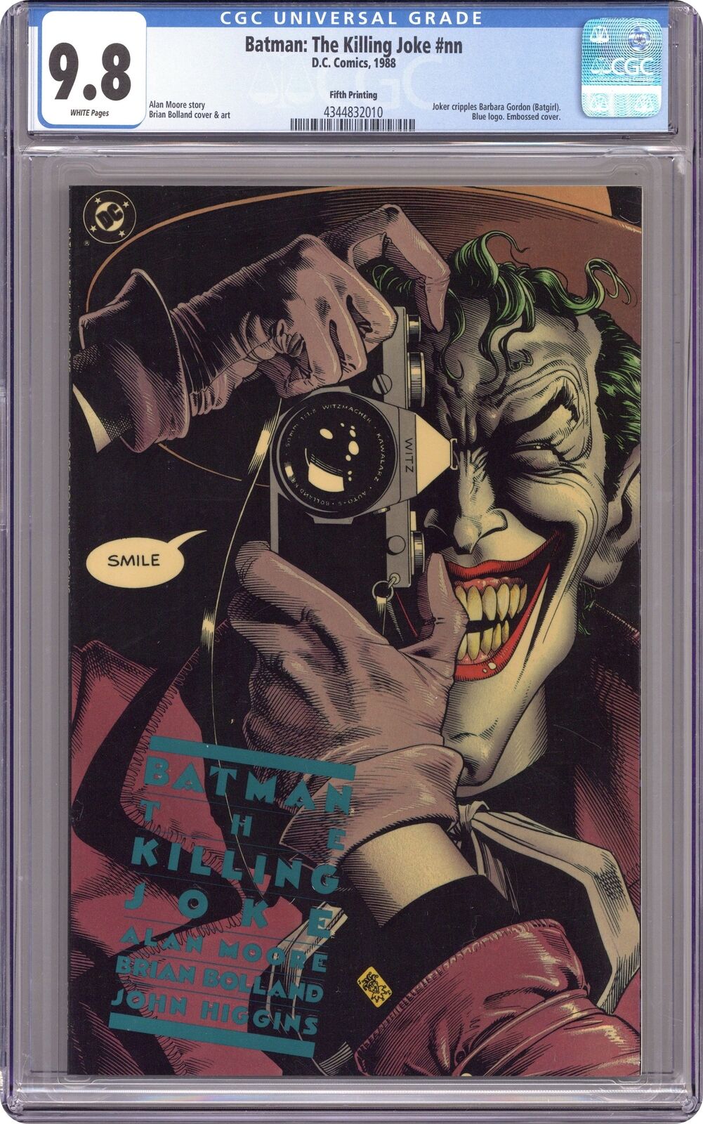 Batman The Killing Joke #1 Boland Variant Reprint CGC 9.8 1988 4344832010
